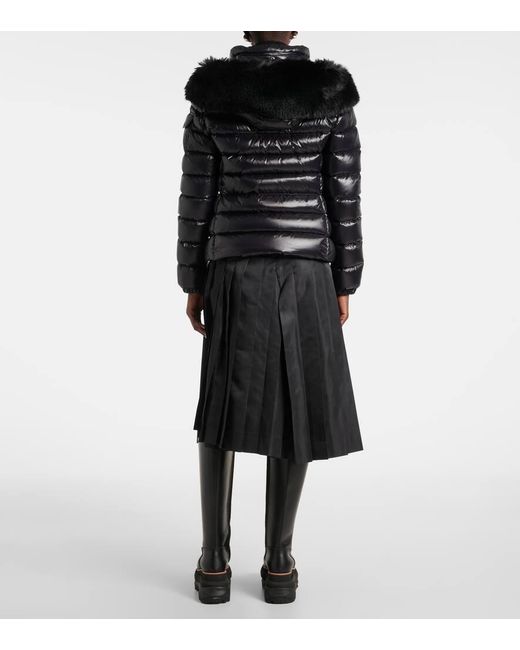 『MONCLER』Badyf Shearling-Trimmed Down Jacket★Black★ Moncler Badyf Shearling-Trimmed Down Jacket in Black | Lyst
