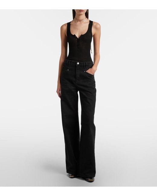 Isabel Marant Black Lemony Wide-Leg Jeans