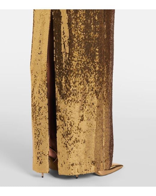 Robe Longue Gloria A Sequins Rebecca Vallance en coloris Metallic