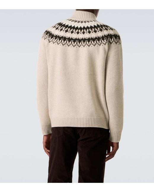 arch4 Natural Mr Saint Gervais Cashmere Half-Zip Sweater for men