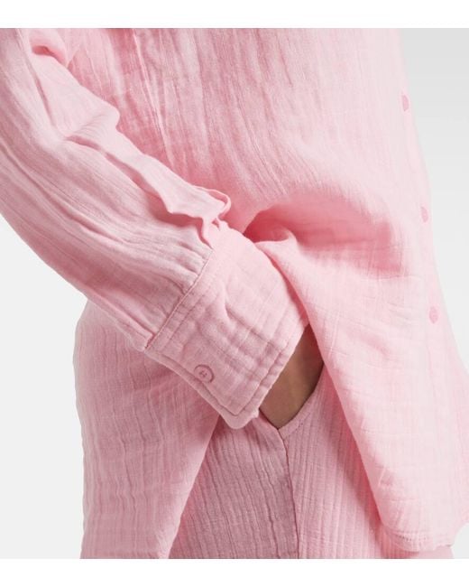 Melissa Odabash Pink Leona Cotton Shirt