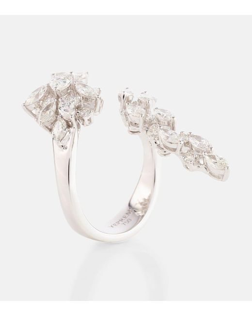 YEPREM White Ring aus 18kt Weissgold mit Diamanten