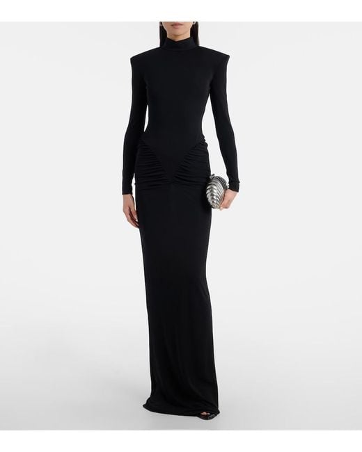 The New Arrivals Ilkyaz Ozel Blue Darja Ruched Gown