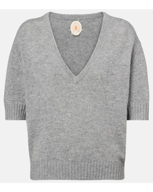 Jardin Des Orangers Gray Cashmere Top