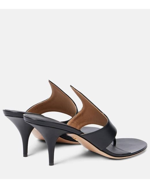 Ferragamo Black Sandalen Lyrai Aus Leder