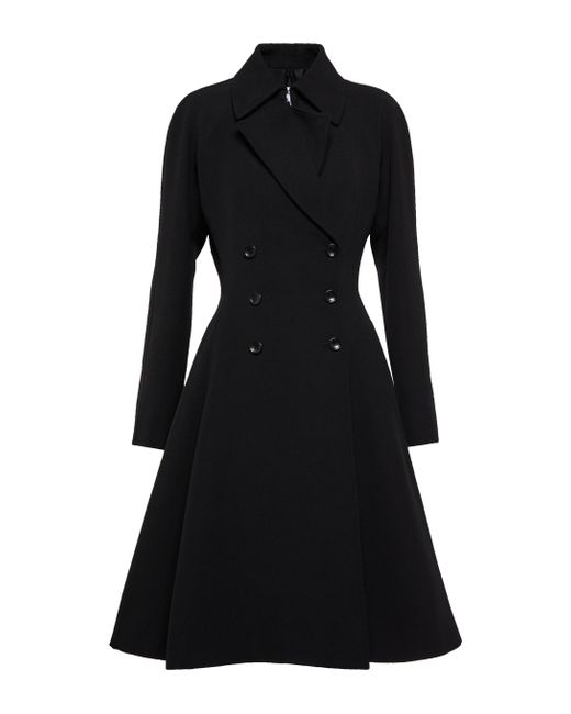 Alaïa Black Double-breasted Wool Coat