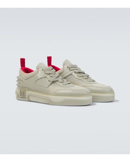 Christian Louboutin Natural Astroloubi Leather & Suede Sneaker
