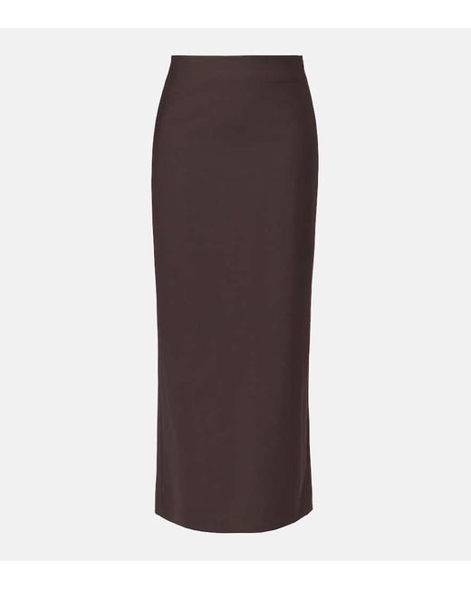 Brunello Cucinelli Brown Maxirock Aus Einem Wollgemisch