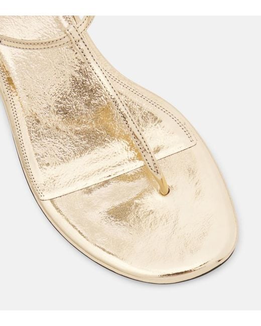Paris Texas White Montecarlo Metallic Leather Thong Sandals