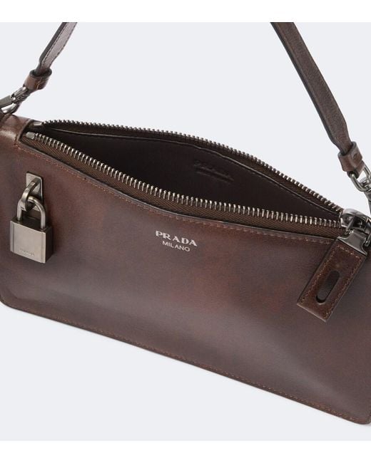 Pouch De Piel Prada de hombre de color Brown
