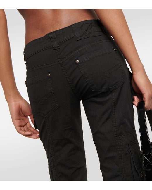 Blumarine Black Embellished Low-Rise Flared Jeans