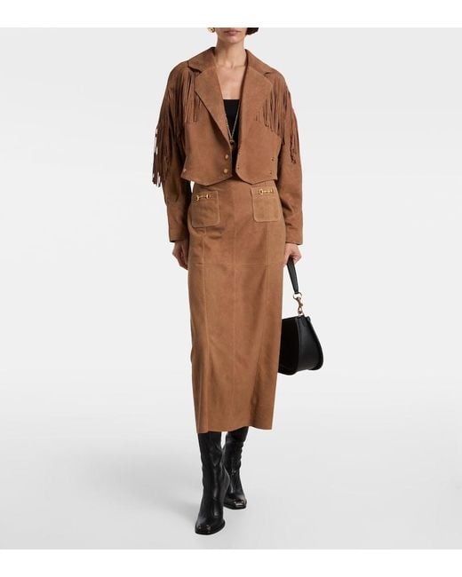 Rixo Brown Darragh Suede Jacket