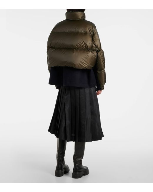 Sacai Black Wool-trimmed Down Jacket