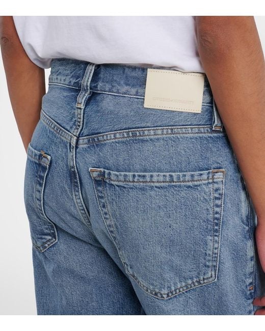 Citizens of Humanity Blue Baretta High-Rise Straight Jeans