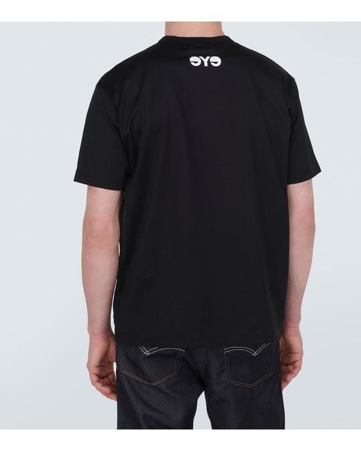 Junya Watanabe Black X Carhartt Logo Cotton Jersey T-Shirt for men