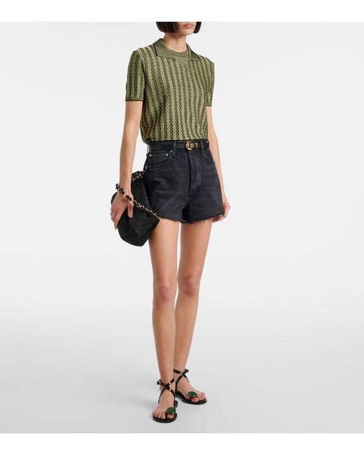 Citizens of Humanity Blue Marlow Vintage Mid-Rise Denim Shorts