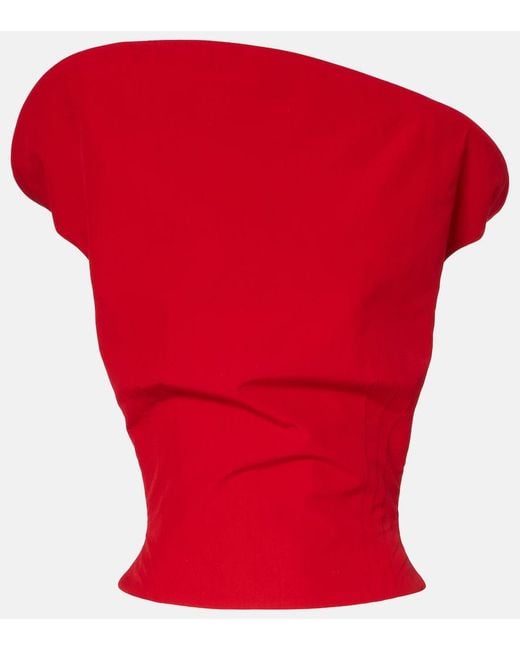 Magda Butrym Red Asymmetric Top