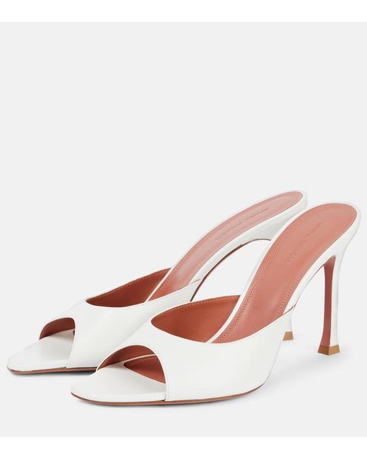 AMINA MUADDI Pink Alexa 95 Leather Sandals