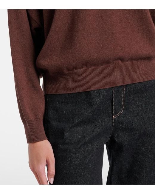 Brunello Cucinelli Brown Monili Cashmere Sweater