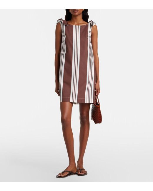 Posse Purple Rosie Striped Cotton Minidress