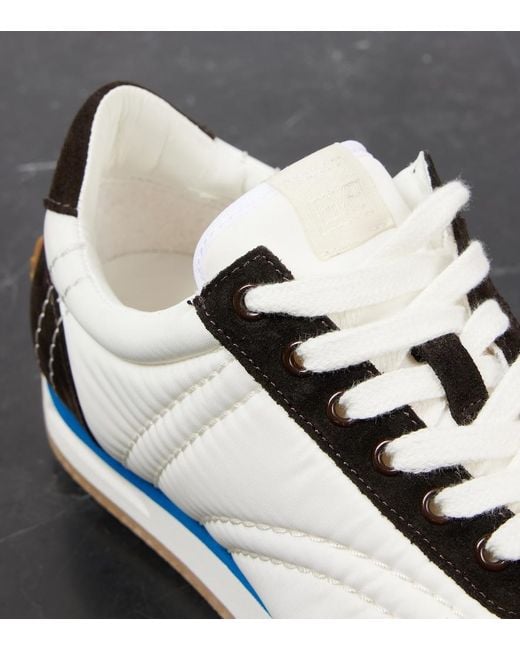 Totême  White Suede-Trimmed Sneakers
