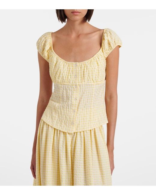 Montce Metallic Millie Gingham Top