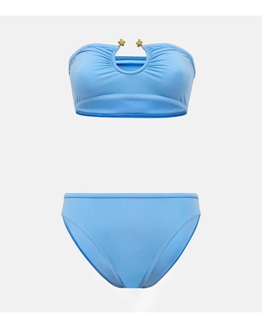 Bikini a fascia di Bottega Veneta in Blue