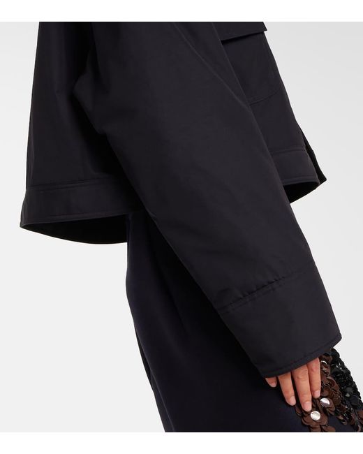 Plan C Black Cropped Twill Jacket