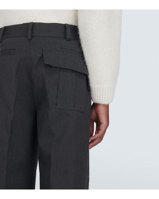 Undercover Gray Wool Straight Pants for men