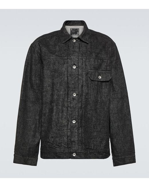 Sacai Black X Beyondexx Denim Blouson Jacket for men