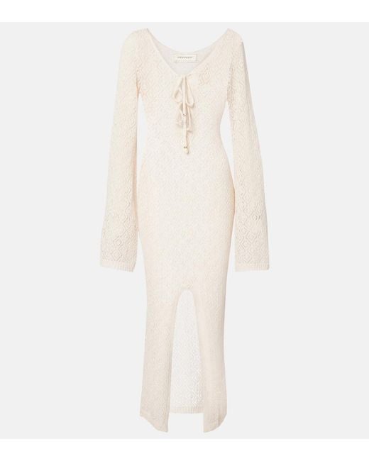 Bananhot White Joan Open-Knit Beach Cover-Up