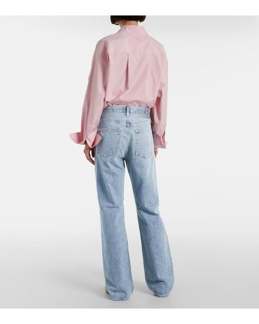 Agolde Blue Kelly High-Rise Straight Jeans
