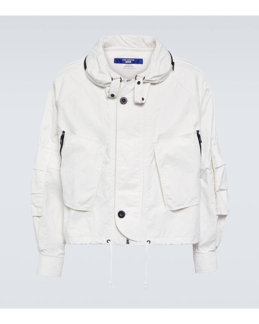 Junya Watanabe White Oversized Ripstop Jacket for men
