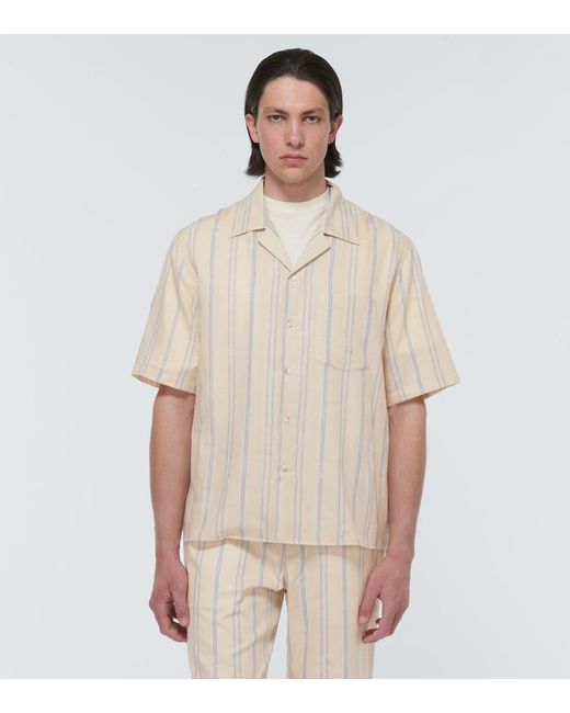 Camisa De Algodon Commas de hombre de color Natural