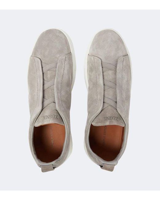 Zegna Gray Sneakers for men