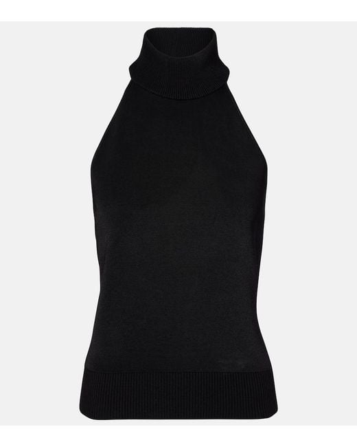 Givenchy Black Halterneck Open-Back Jersey Top