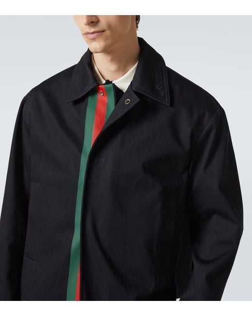 Vetse Web Stripe En Coton Gucci pour homme en coloris Black