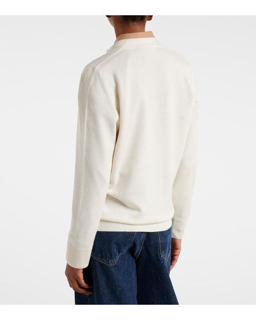 Blazé Milano White Wool, Silk, And Cashmere Cardigan