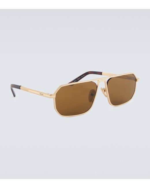 Prada Aviator-Sonnenbrille in Brown für Herren
