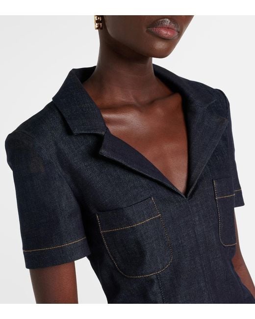 Robe Midi En Jean Givenchy en coloris Blue