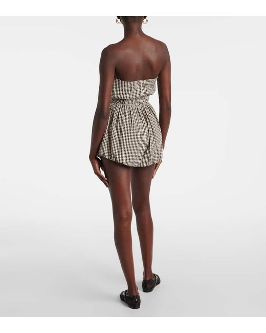 Shorts Aurelia De Algodon A Cuadros Posse de color Black