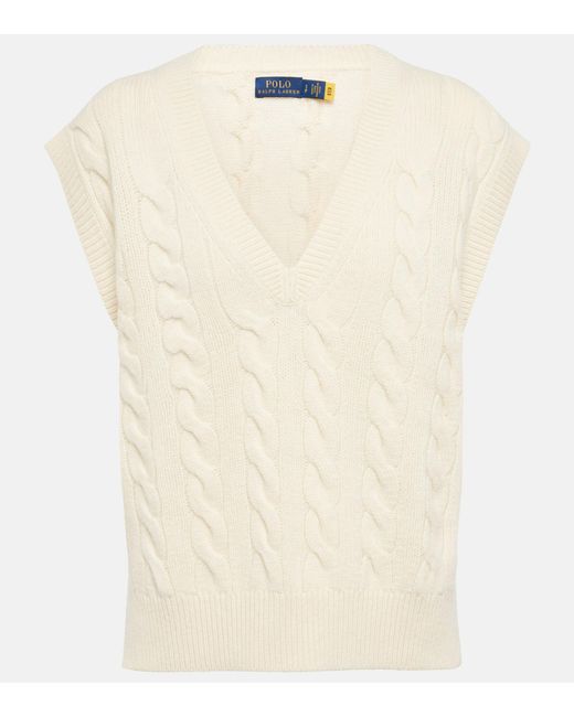 Polo Ralph Lauren Cable-knit Sweater Vest | Lyst