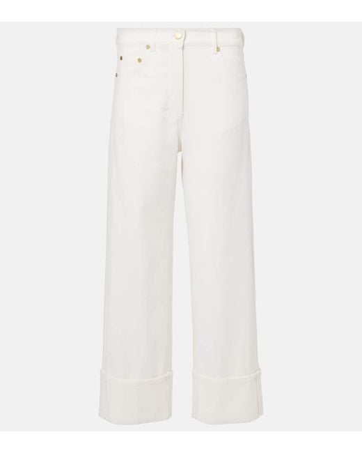 Jeans Cervia A Gamba Larga E Vita Media di Max Mara in White