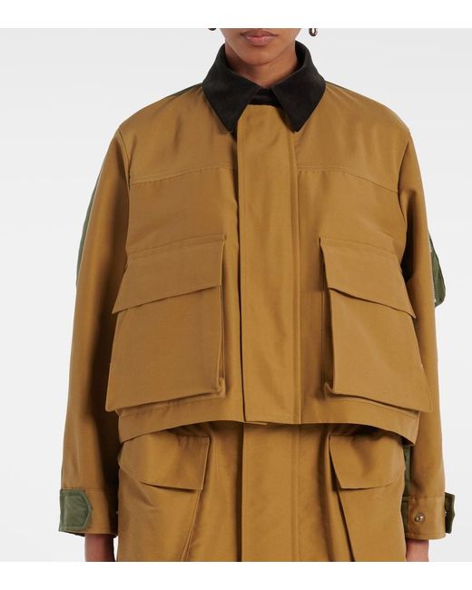 Sacai Natural Cotton-Blend Twill Blouson