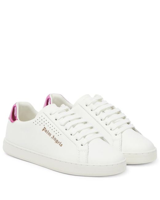 Palm Angels Palm One Animations Leather Sneakers in White | Lyst UK