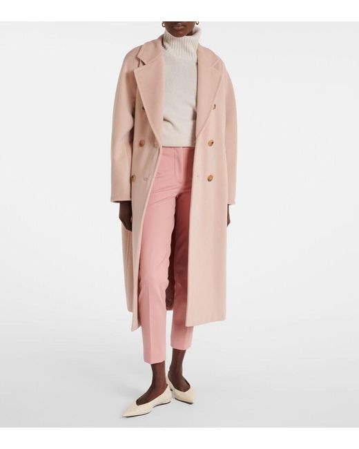 Max Mara Pink Pegno Cropped Jersey Slim Pants