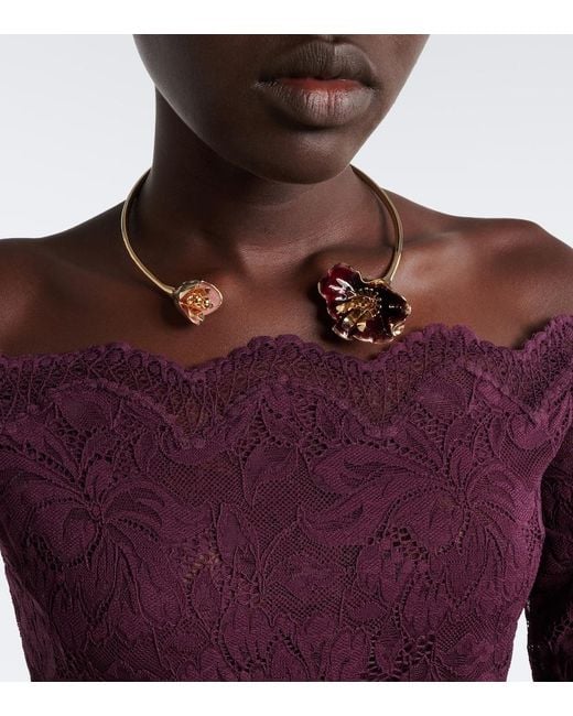 Rabanne White Floral Cuff