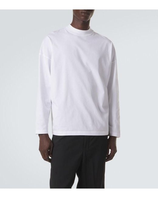 Jil Sander White Cotton T-Shirt for men