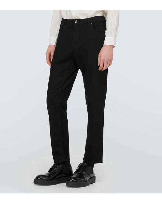 Jeans slim Dolce & Gabbana de hombre de color Black