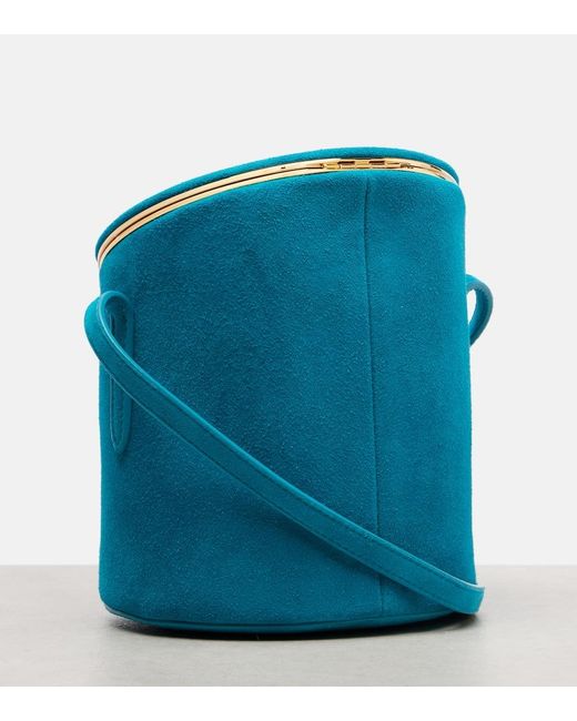 Sac Seau La Canette Small En Daim Alaïa en coloris Blue
